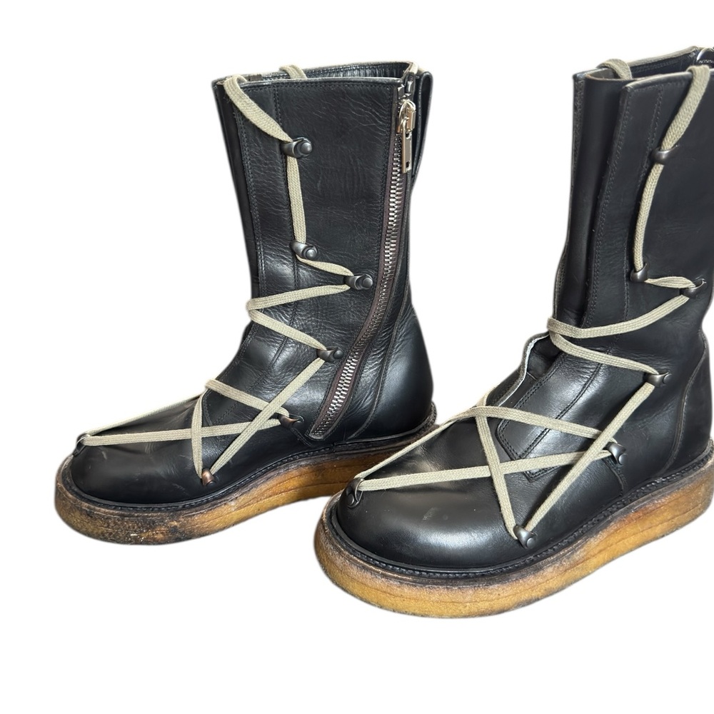 Rick Owens Glitter FW 17 Crepe Pentagram Boots Sz. 38